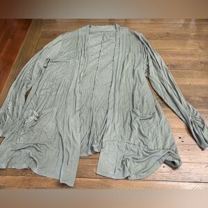 Torrid Super Soft Knit Open Cardigan in Green Size 3X